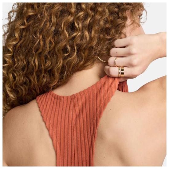 Nike Γυναικείο φόρεμα Sportswear Chill Knit Ribbed Midi Dress